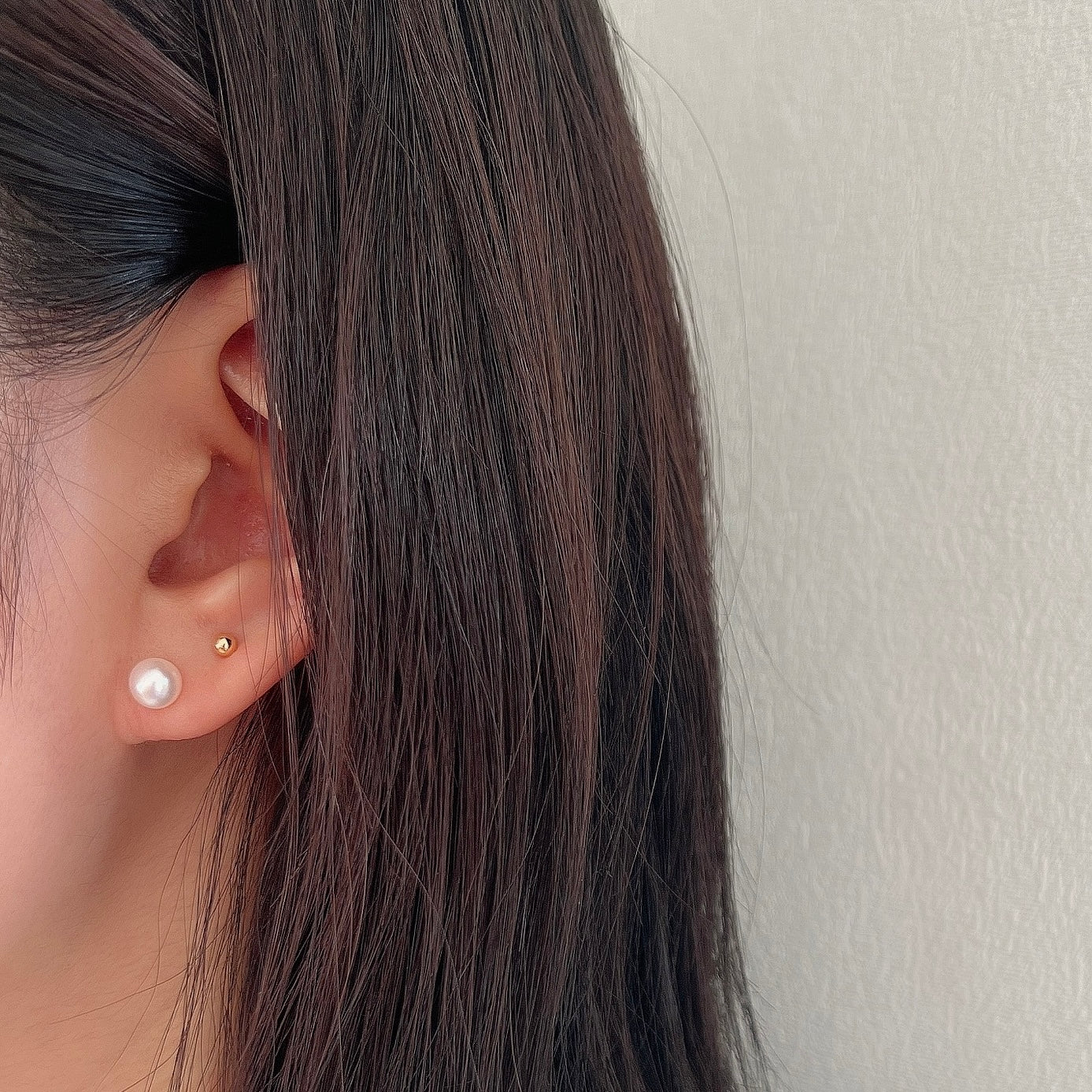 K18アコヤパールピアス6㎜