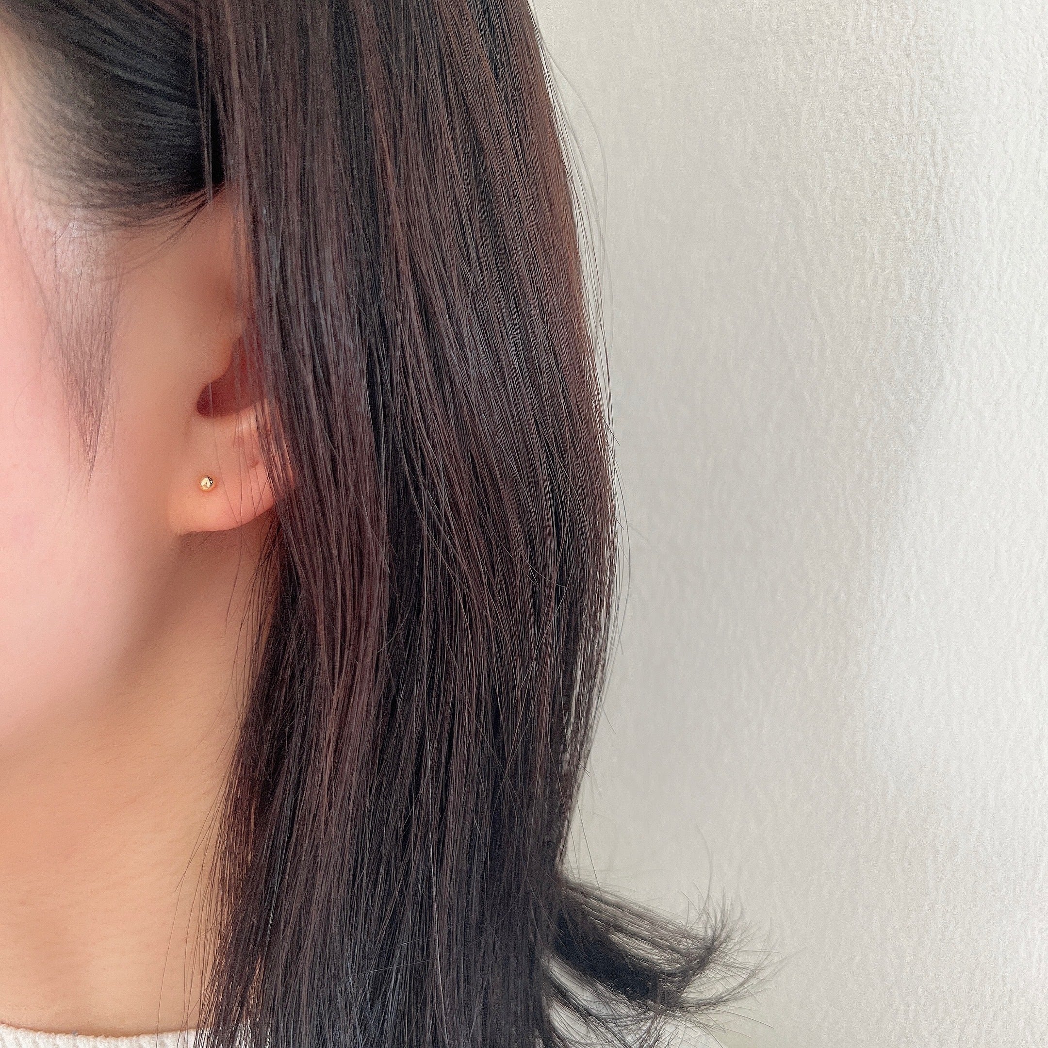 K18 3㎜丸玉ピアス