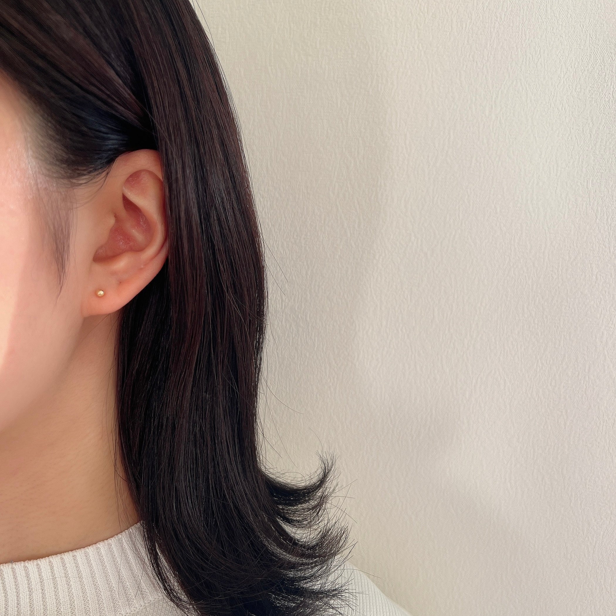 K18 3㎜丸玉ピアス