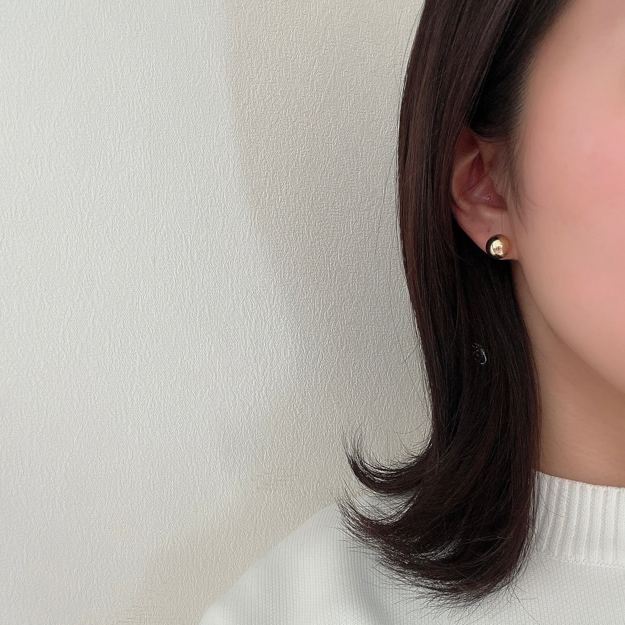 K18 10㎜丸玉ピアス