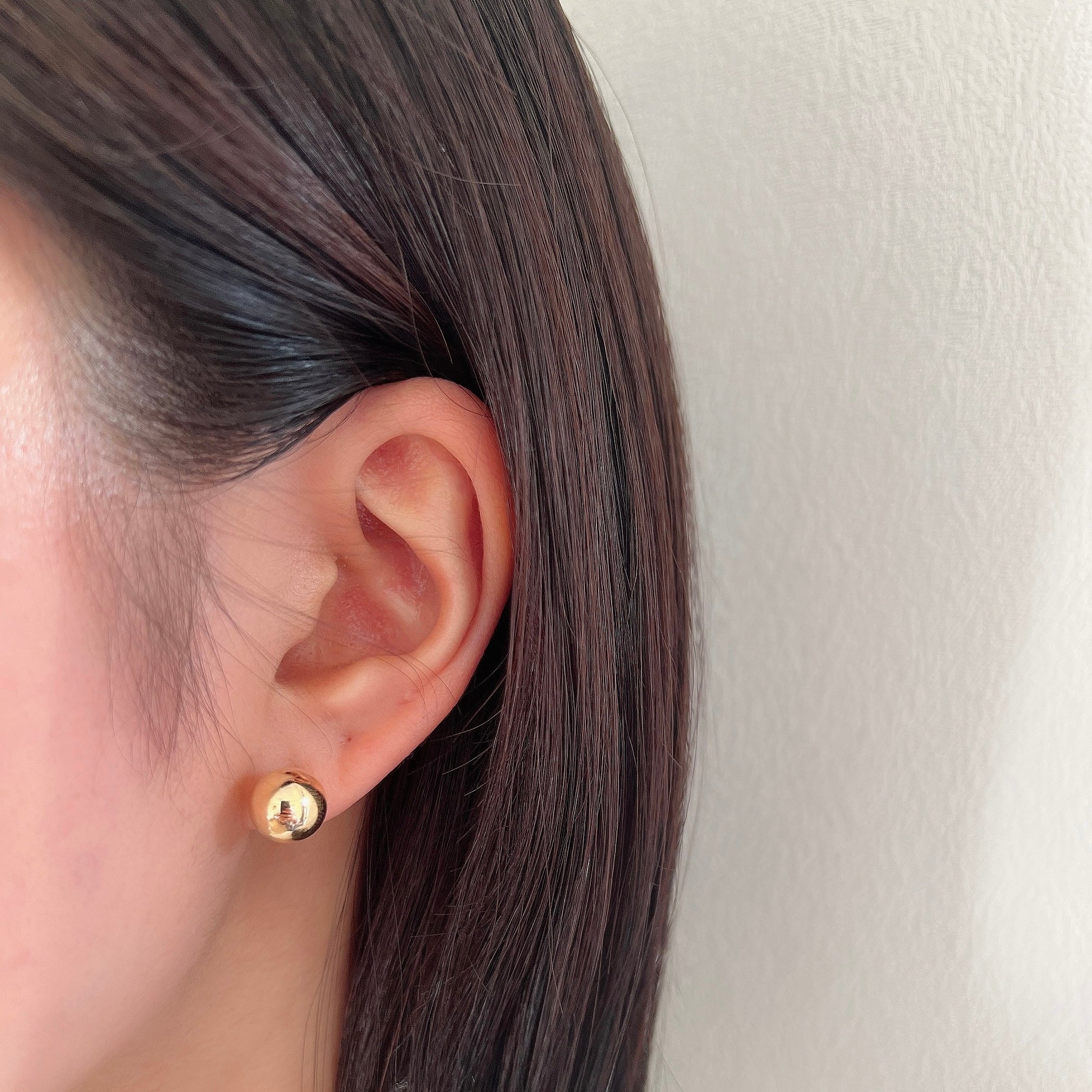 K18 10㎜丸玉ピアス