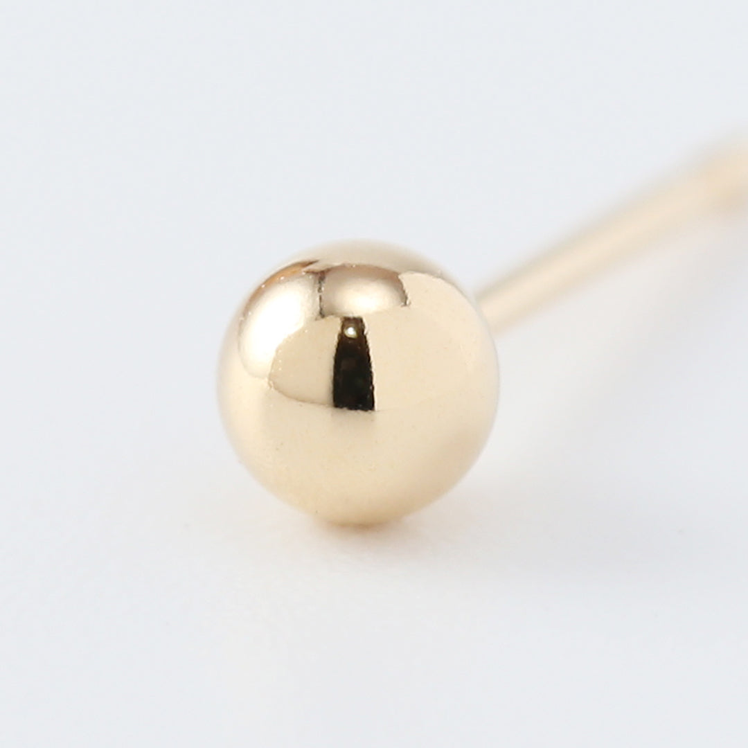 K18 3㎜丸玉ピアス