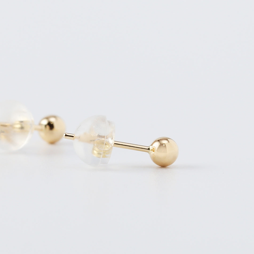 K18 3㎜丸玉ピアス