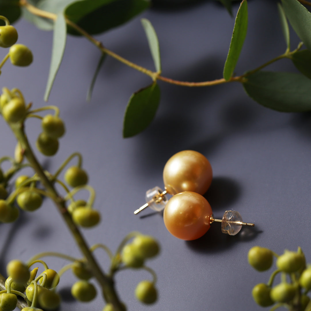 K18大粒南洋パールピアスゴールド