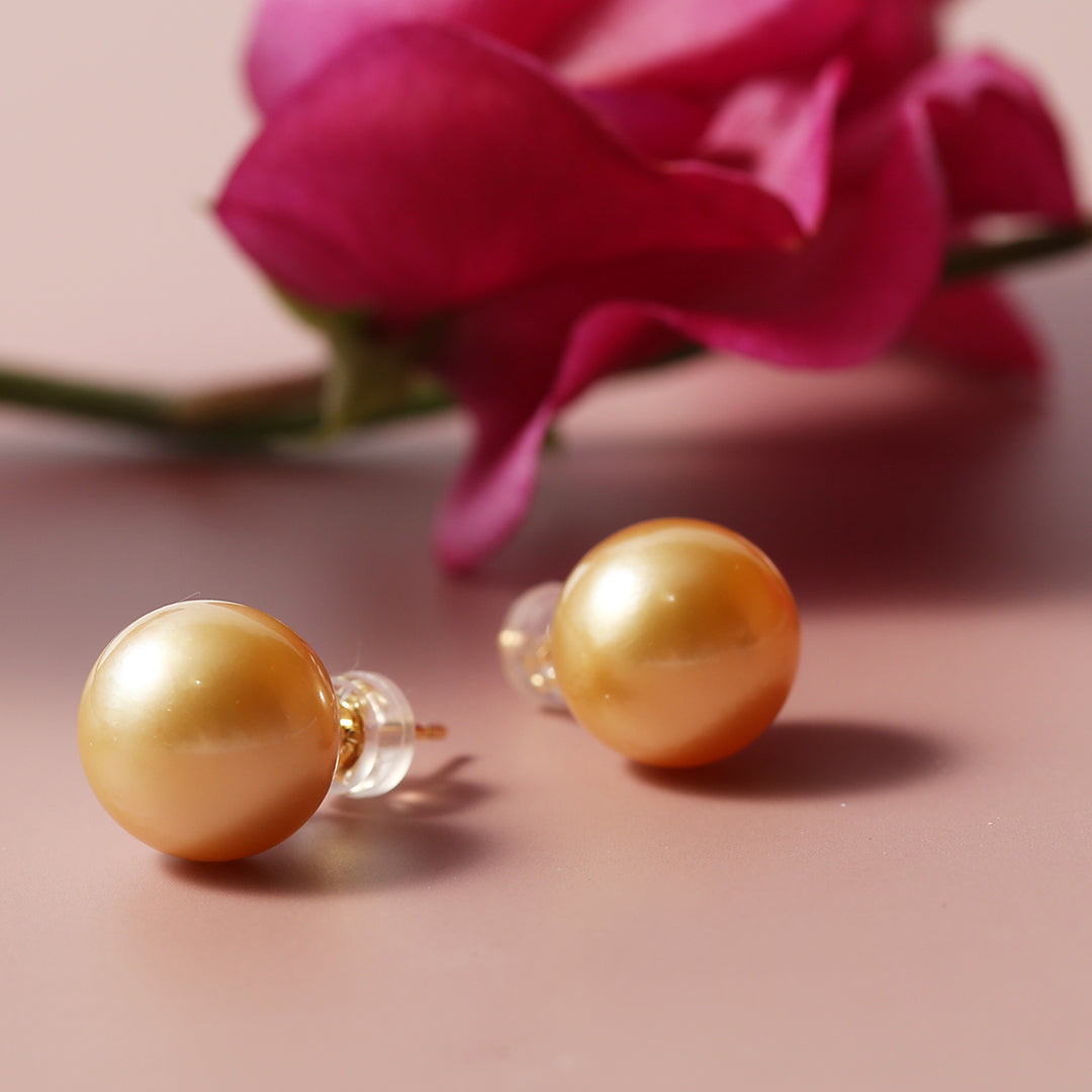 K18大粒南洋パールピアスゴールド