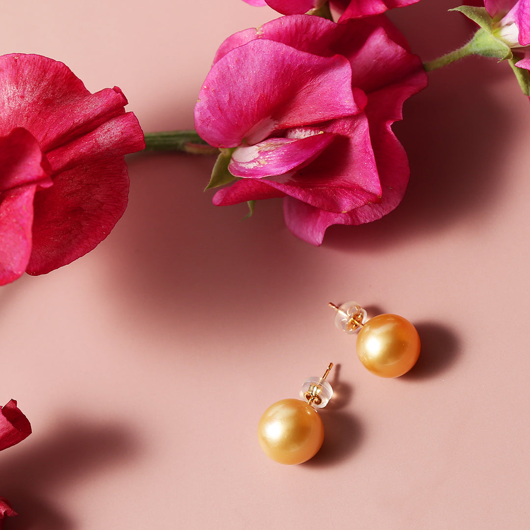 K18大粒南洋パールピアスゴールド