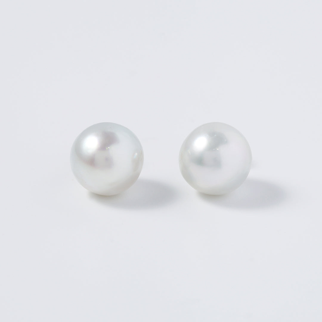 K18大粒南洋パールピアスホワイト