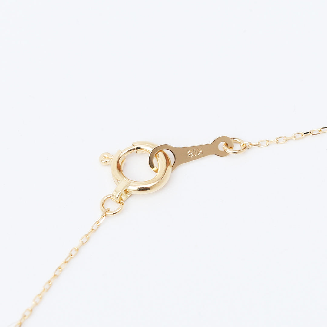 【受注生産品】K18スクエアアメジストネックレス