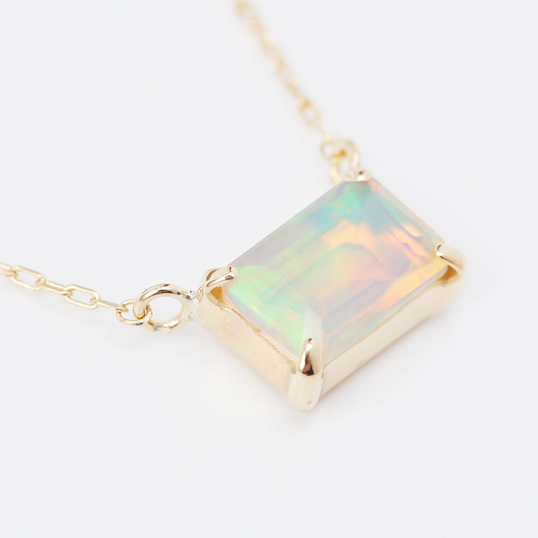 【受注生産品】K18スクエアオパールネックレス