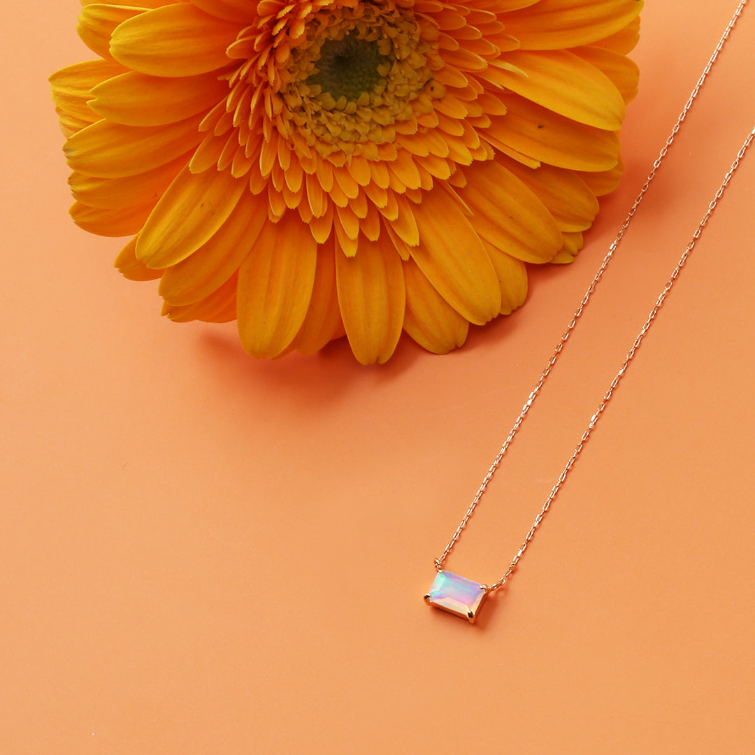 【受注生産品】K18スクエアオパールネックレス