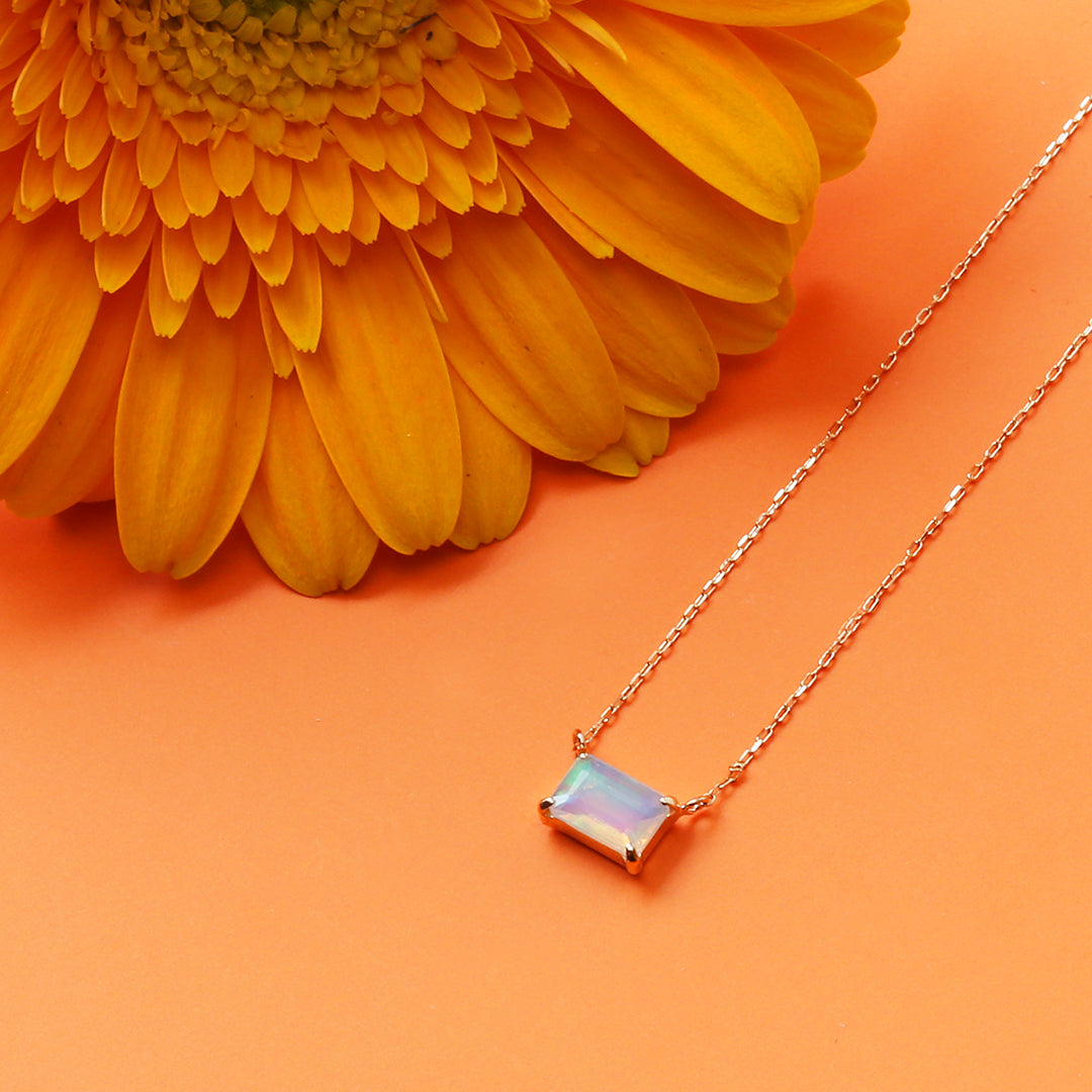 【受注生産品】K18スクエアオパールネックレス