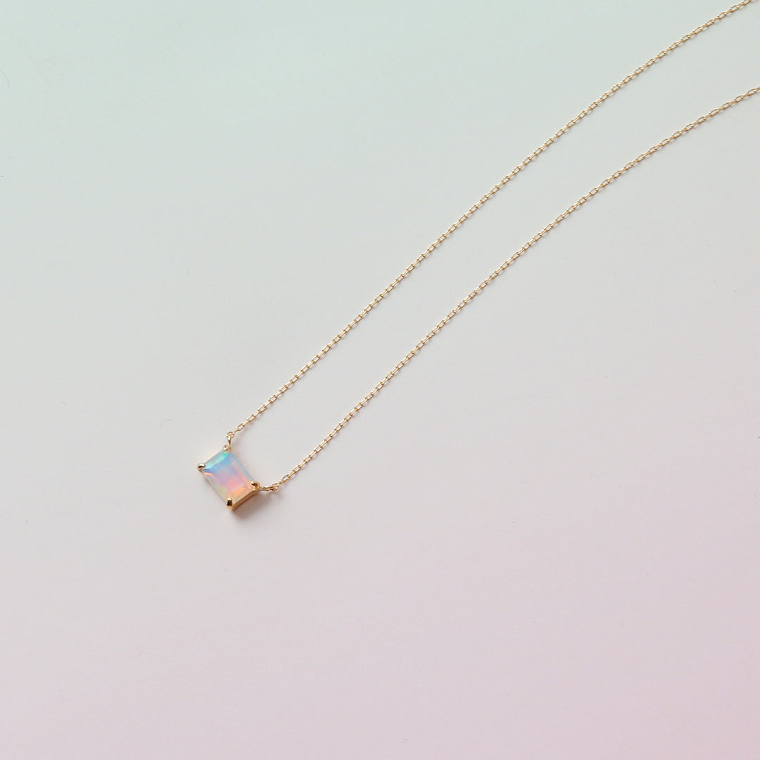 【受注生産品】K18スクエアオパールネックレス