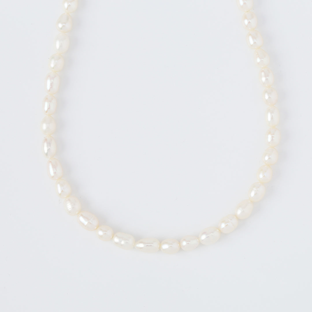 SV925淡水パールネックレス金メッキ