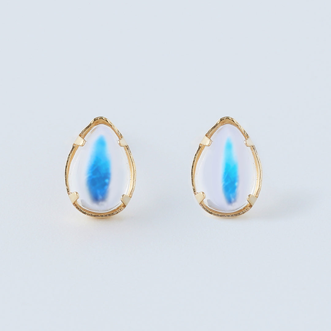 K18ロイヤルブルームーンストーンツユピアス