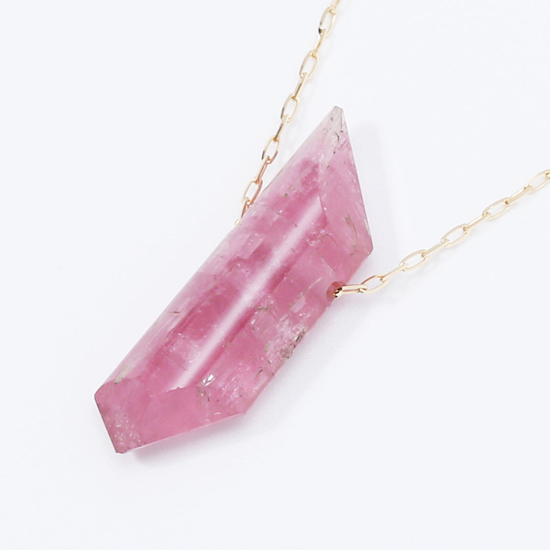 【一点物】K18ランダムカットトルマリンネックレス004