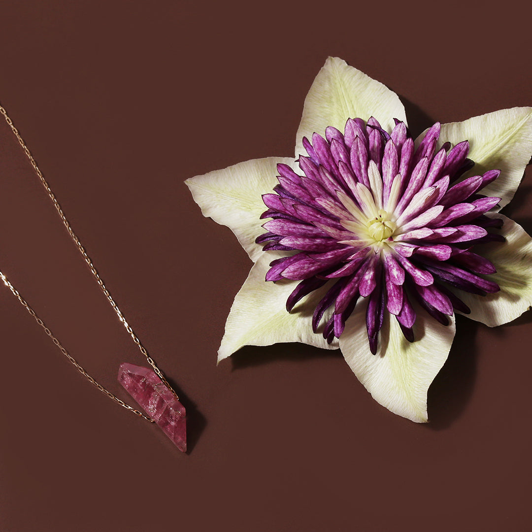 【一点物】K18ランダムカットトルマリンネックレス004