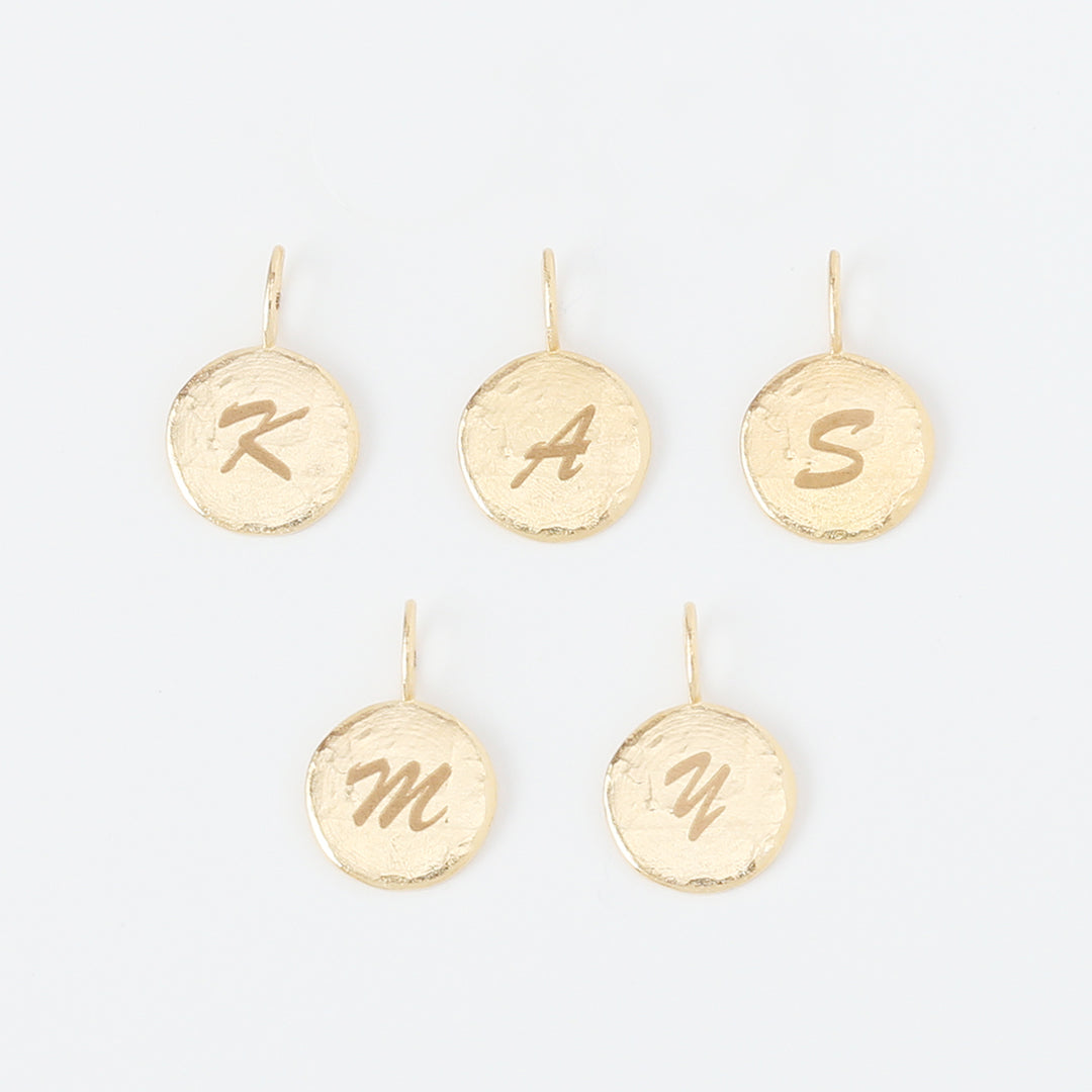 【受注生産品】K18イニシャルコインペンダントトップ