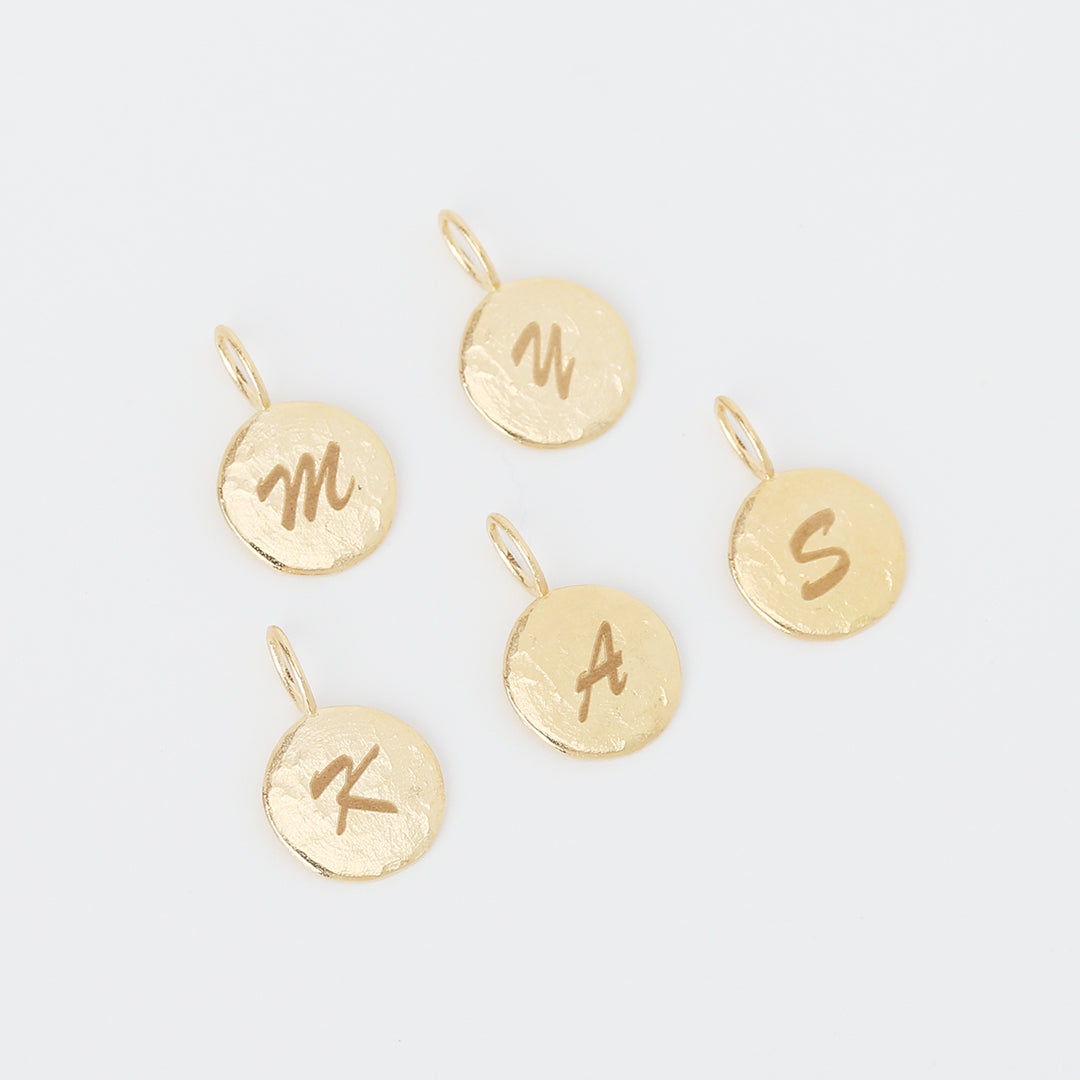 【受注生産品】K18イニシャルコインペンダントトップ