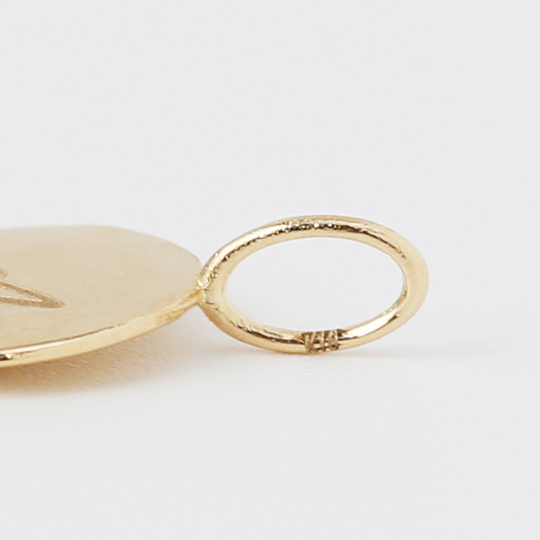 【受注生産品】K18イニシャルコインペンダントトップ