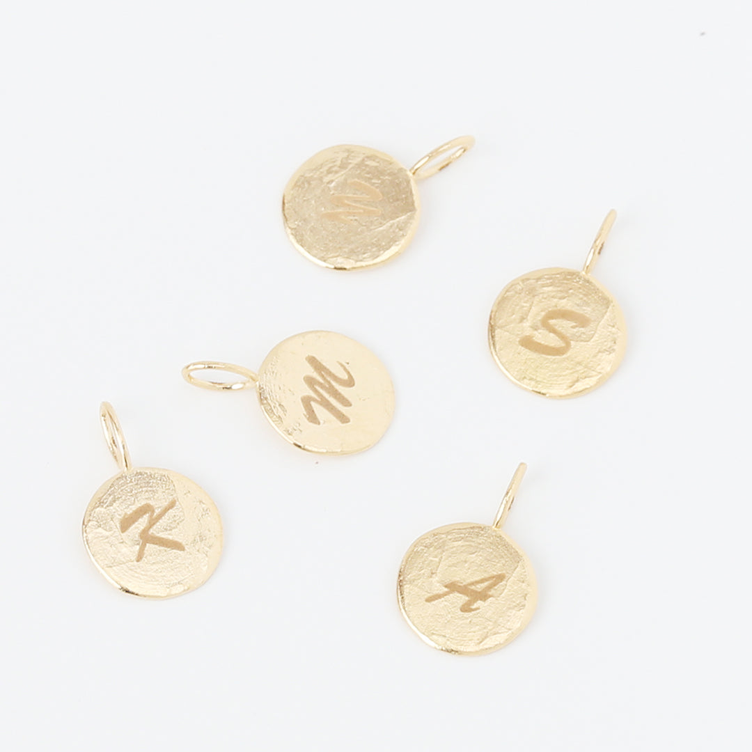 【受注生産品】K18イニシャルコインペンダントトップ