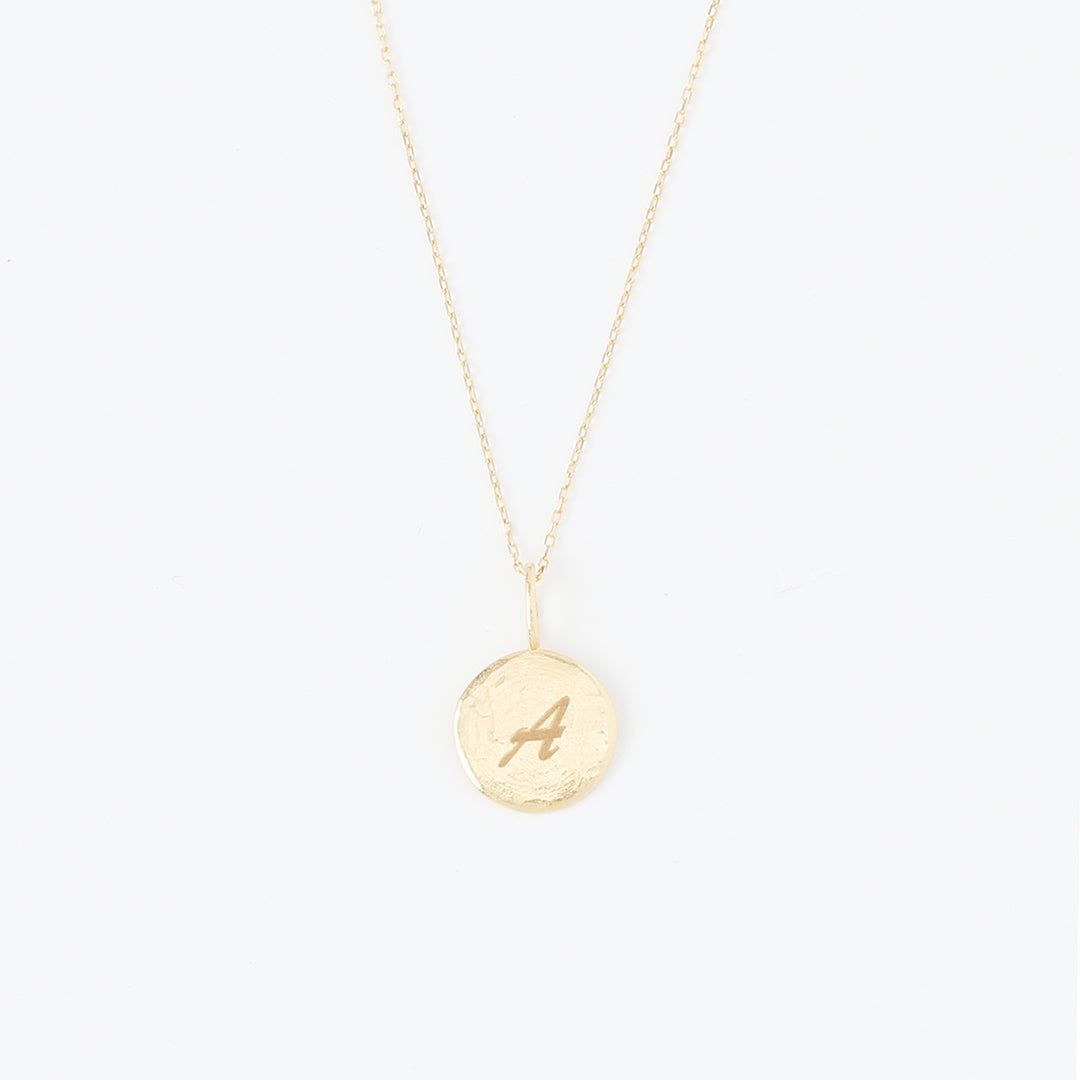【受注生産品】K18イニシャルコインペンダントトップ