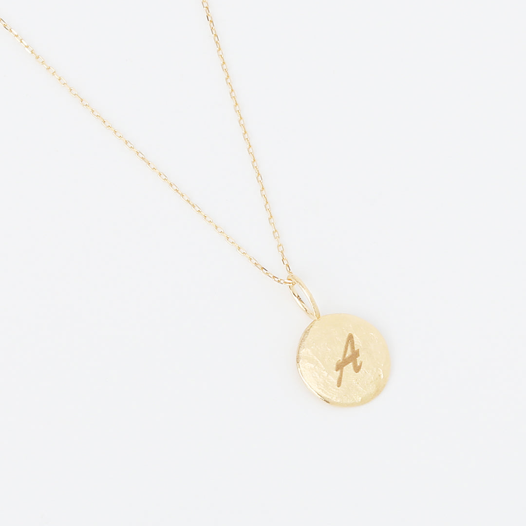 【受注生産品】K18イニシャルコインペンダントトップ