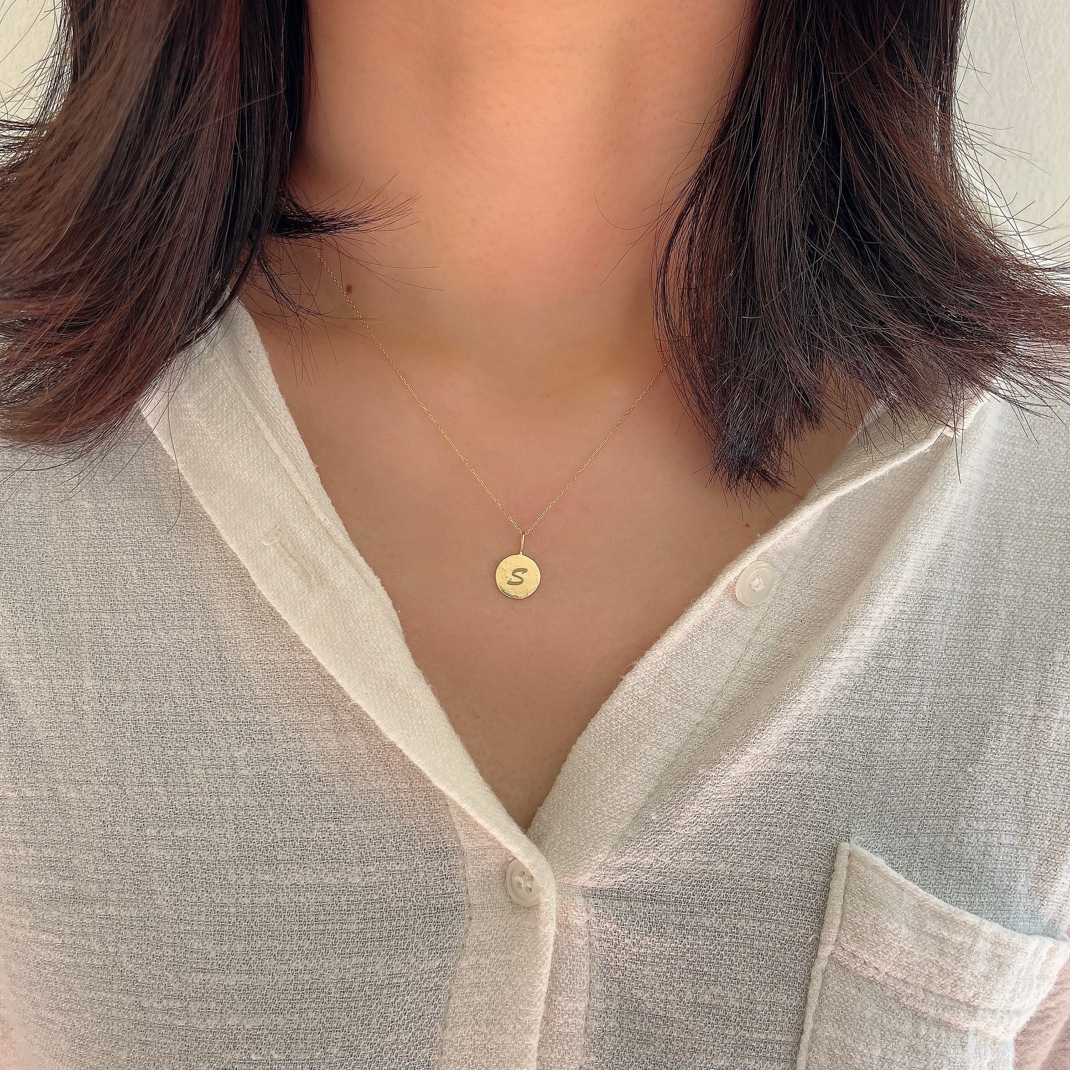 【受注生産品】K18イニシャルコインペンダントトップ