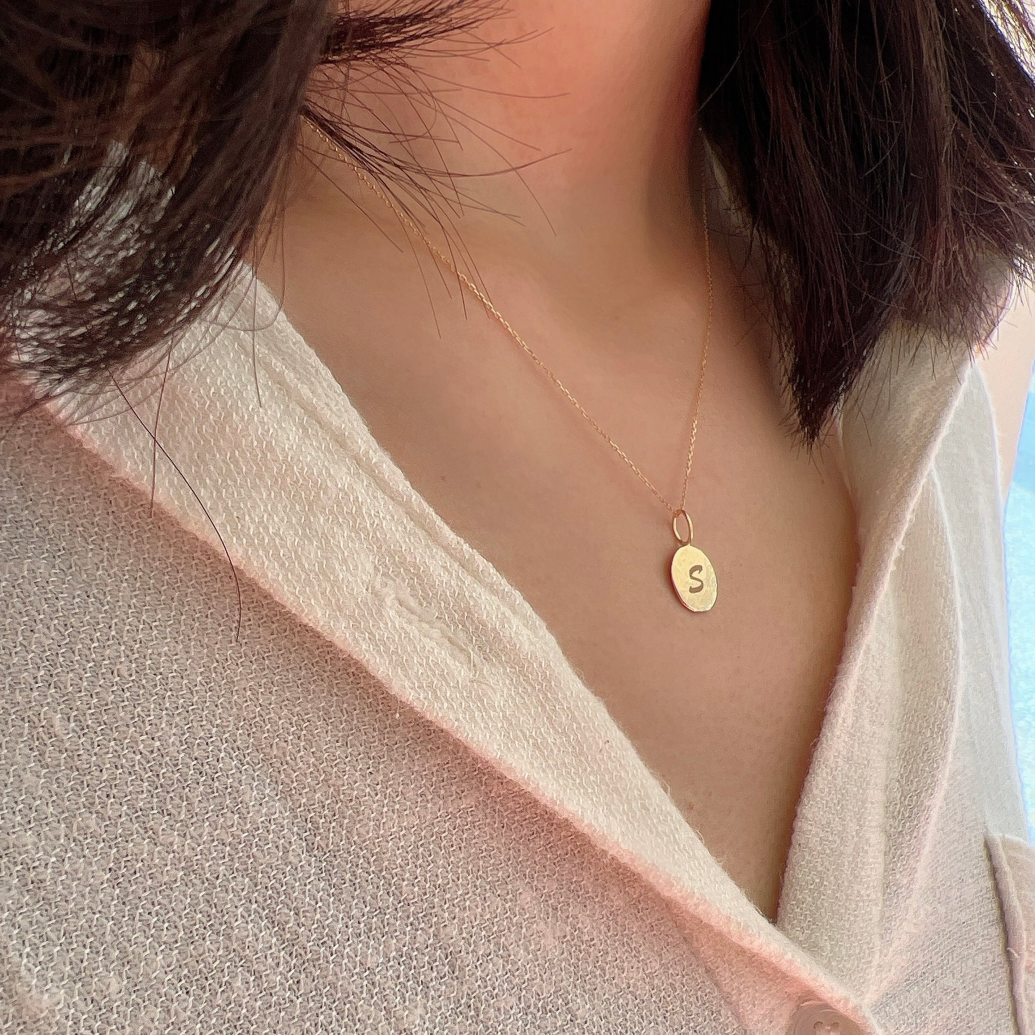 【受注生産品】K18イニシャルコインペンダントトップ