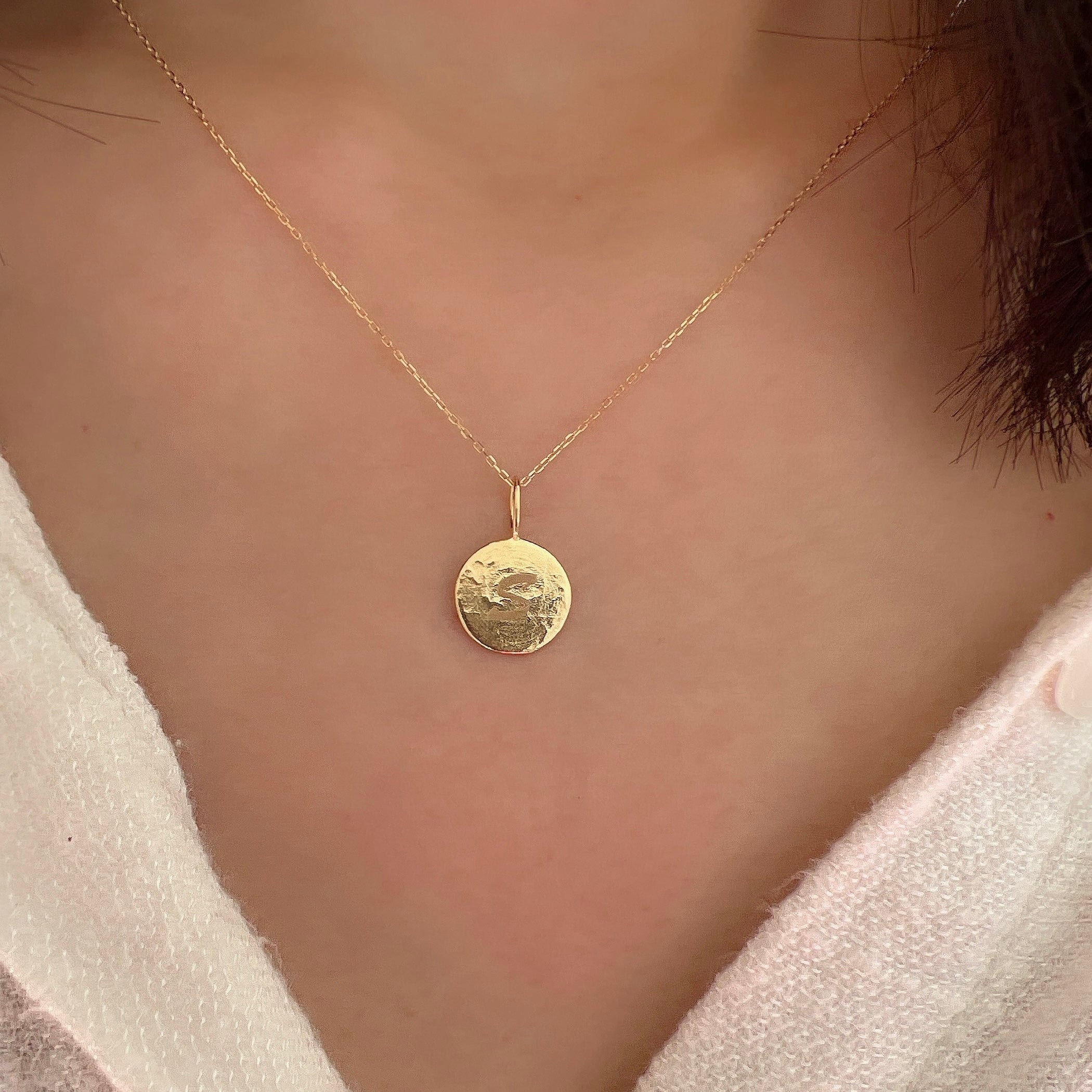 【受注生産品】K18イニシャルコインペンダントトップ