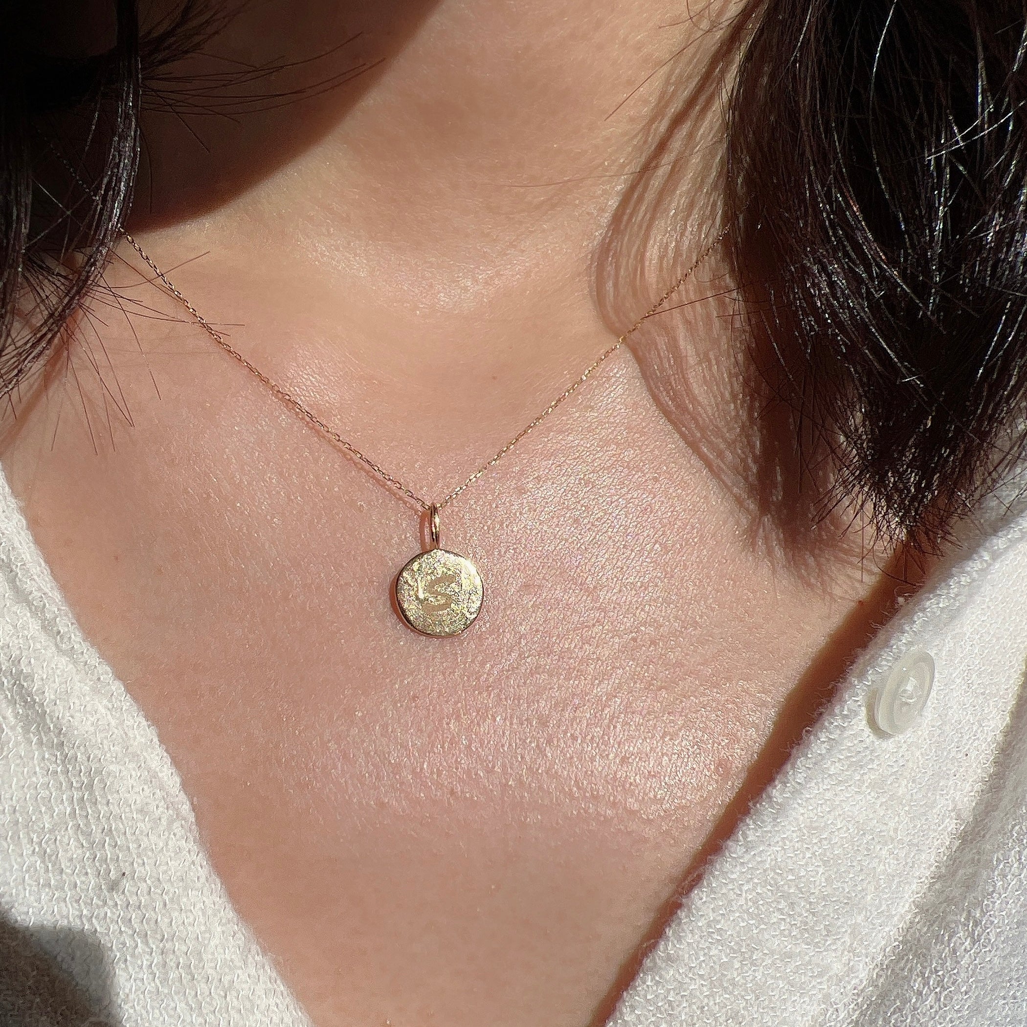 【受注生産品】K18イニシャルコインペンダントトップ