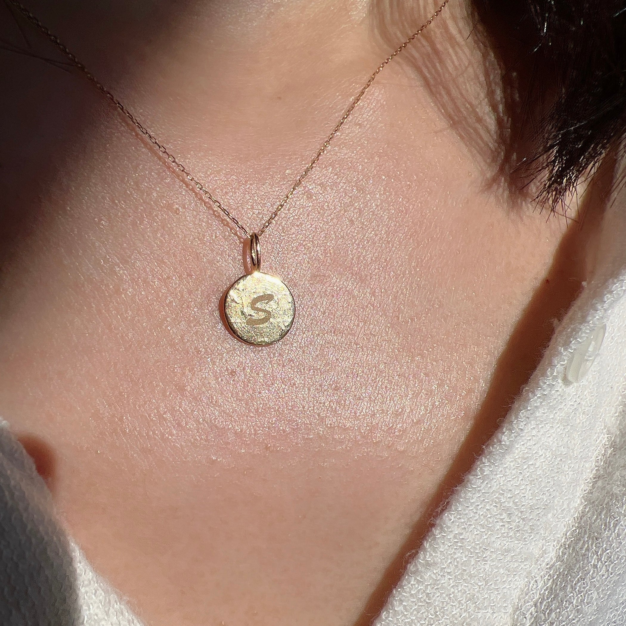 【受注生産品】K18イニシャルコインペンダントトップ