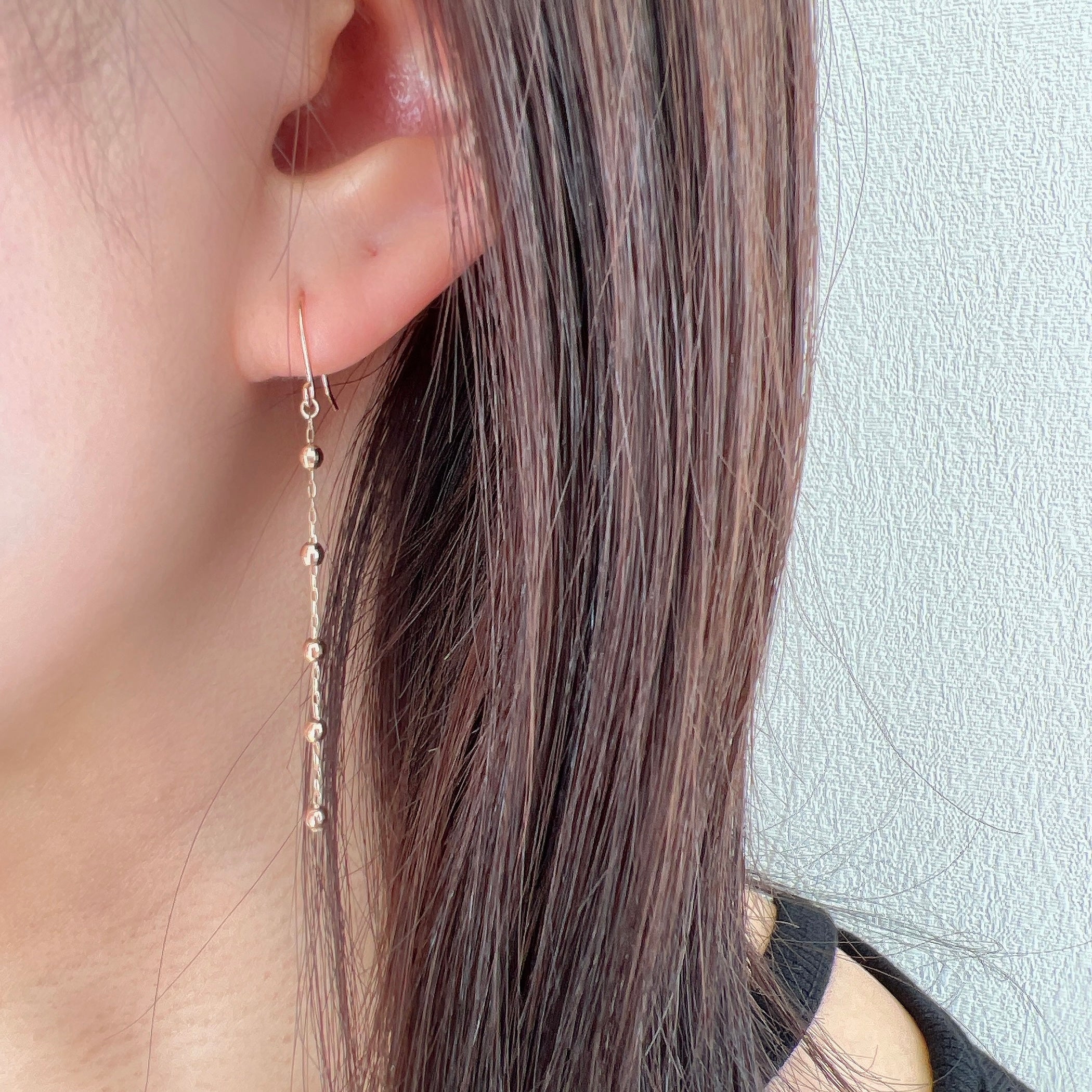 K18PGスライドミラーボールピアス