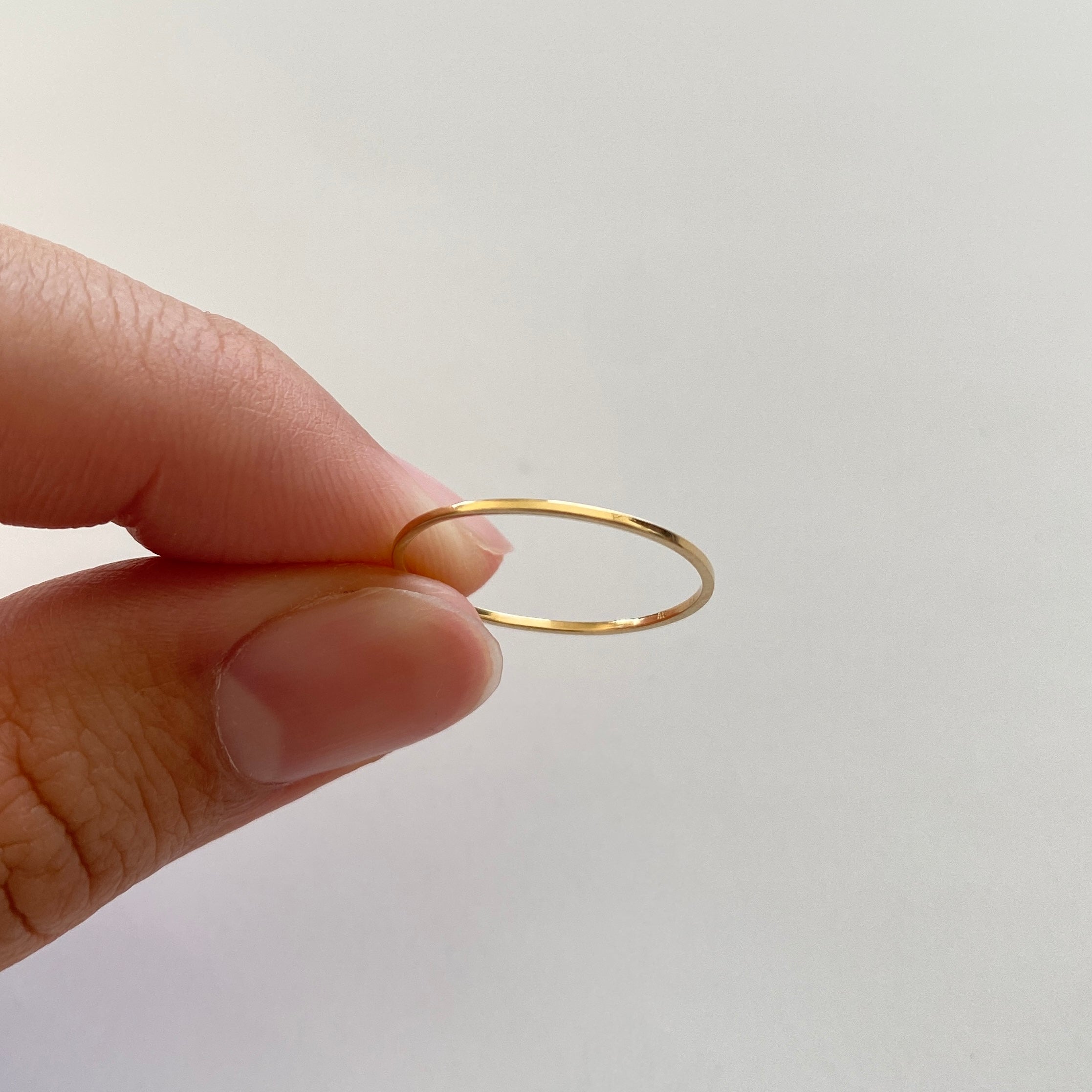 【受注生産品】K18細身リング1号〜16号