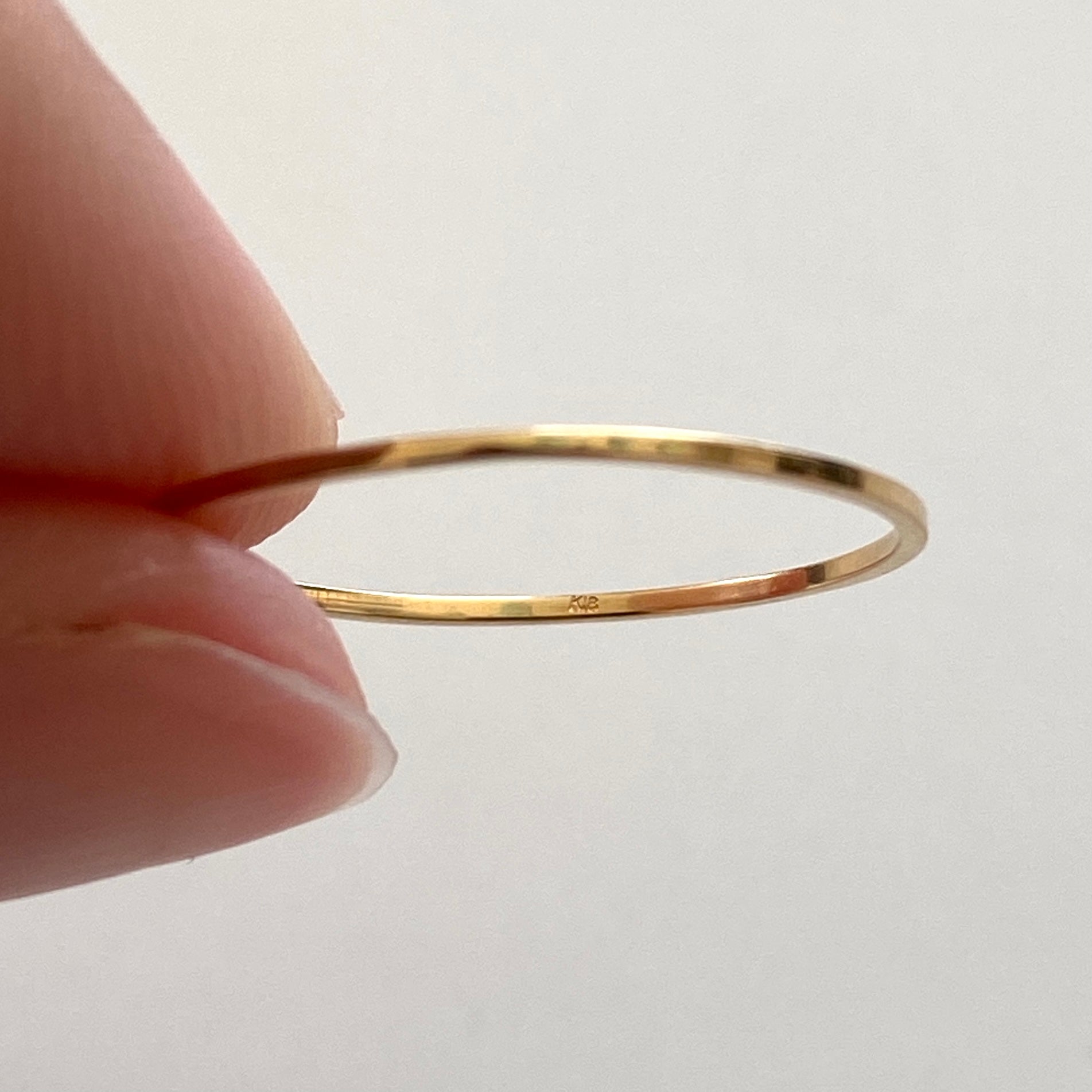 【受注生産品】K18細身リング1号〜16号