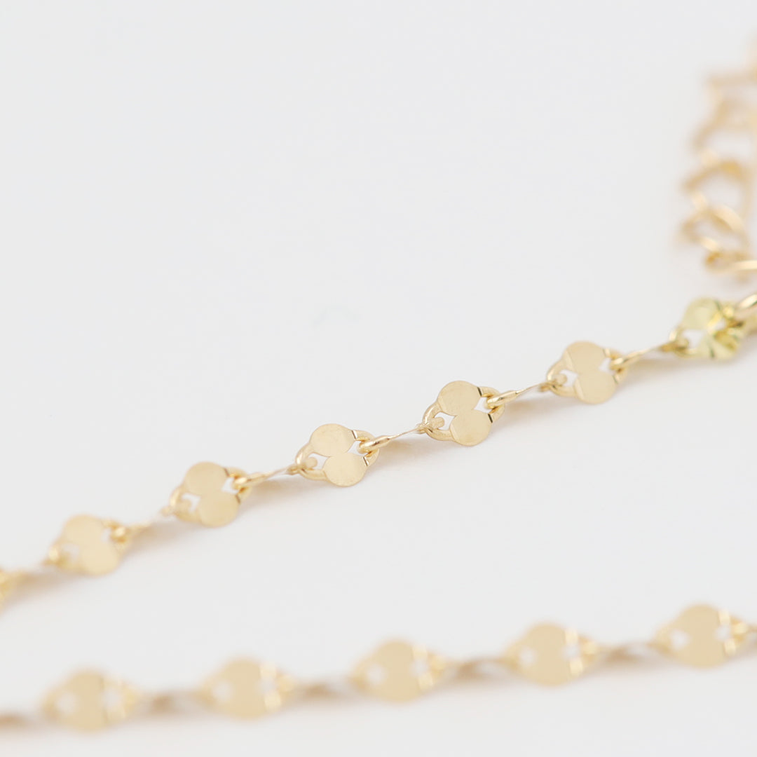 K18ペタルチェーンブレスレット