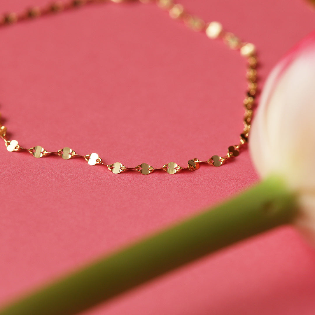 K18ペタルチェーンブレスレット