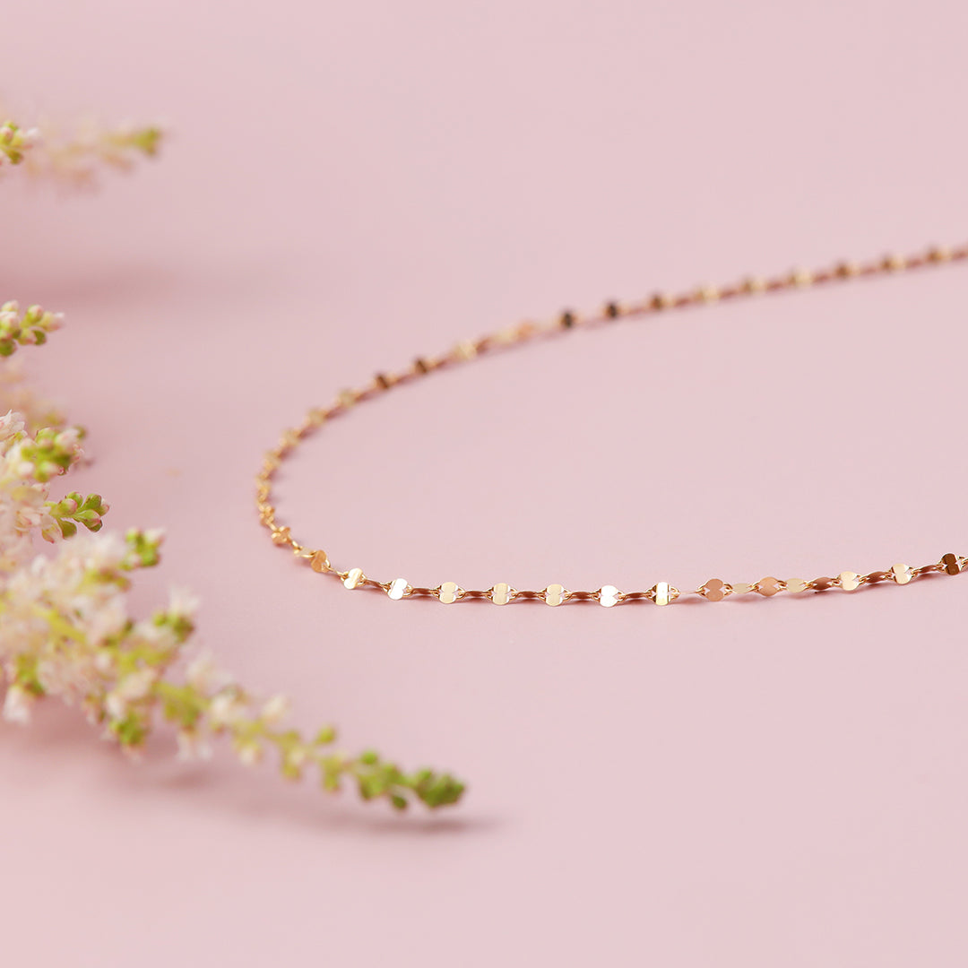 K18ペタルチェーンネックレス