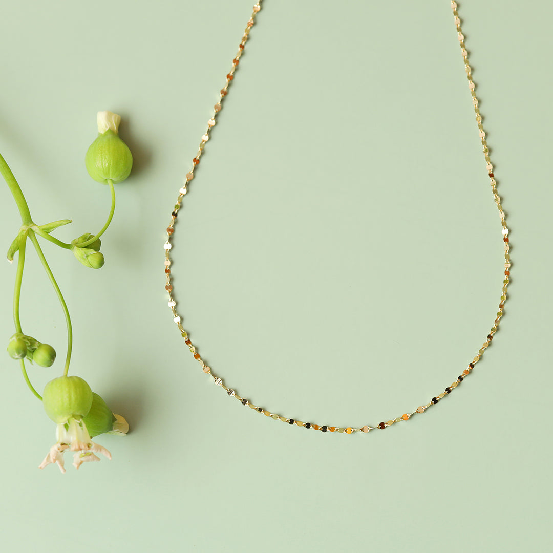 K18ペタルチェーンネックレス