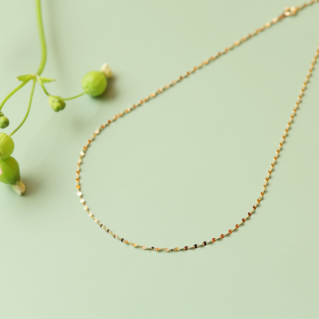 K18ペタルチェーンネックレス