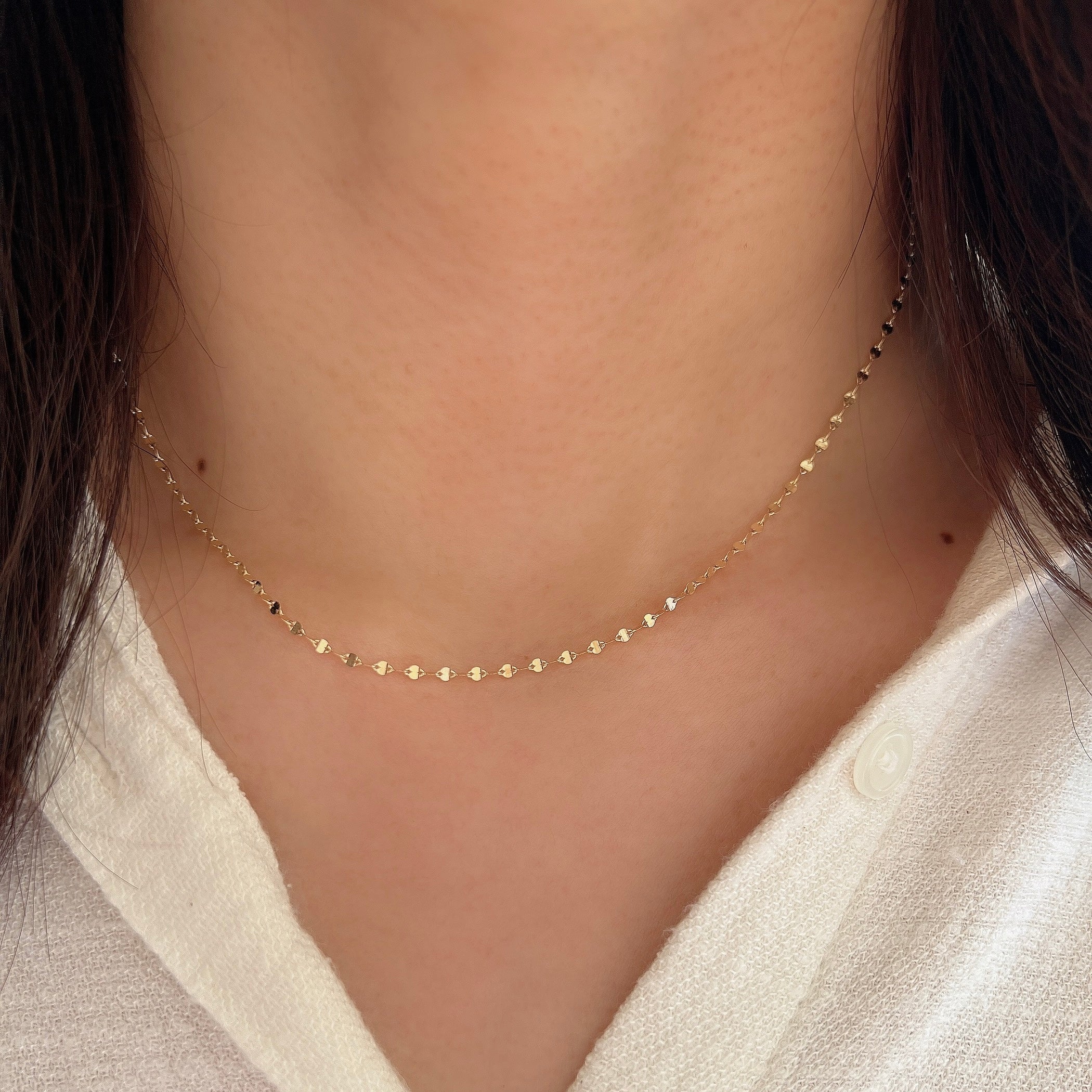 K18ペタルチェーンネックレス