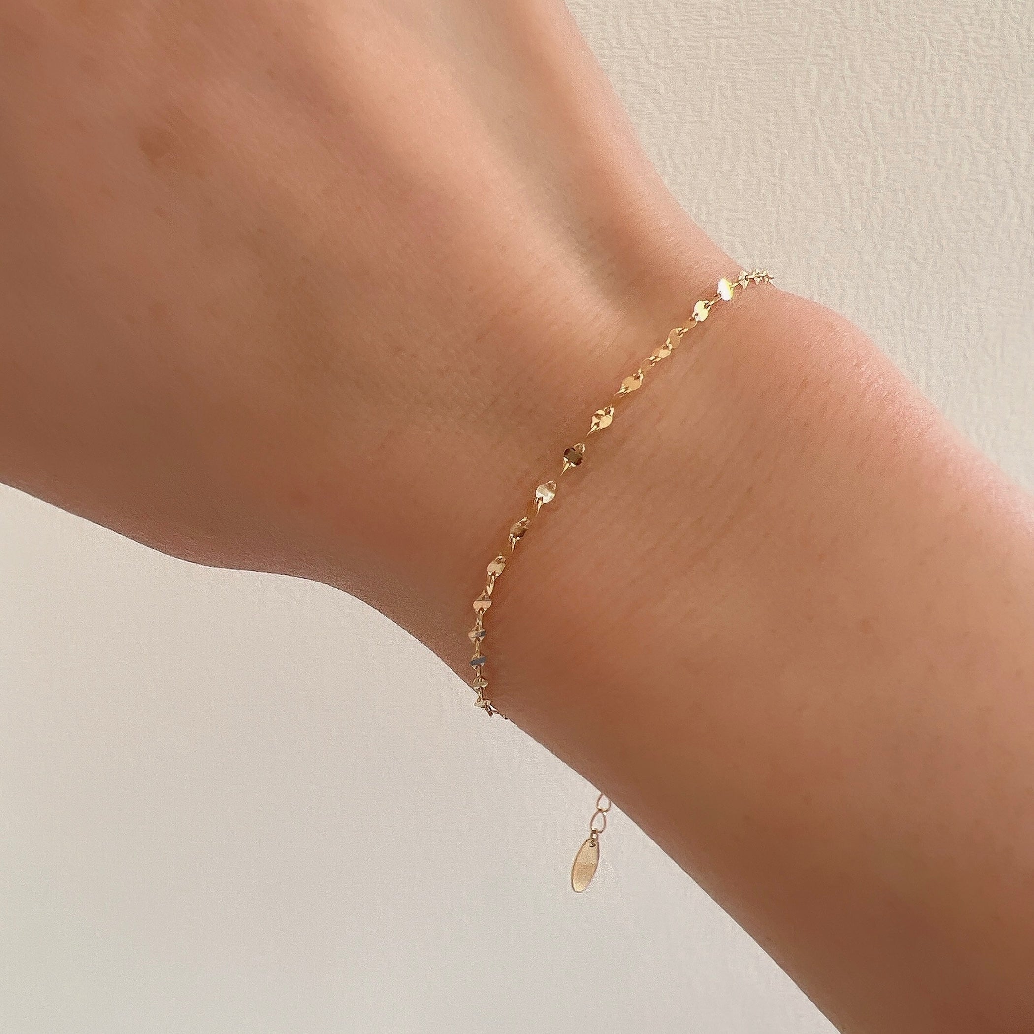 K18ペタルチェーンブレスレット