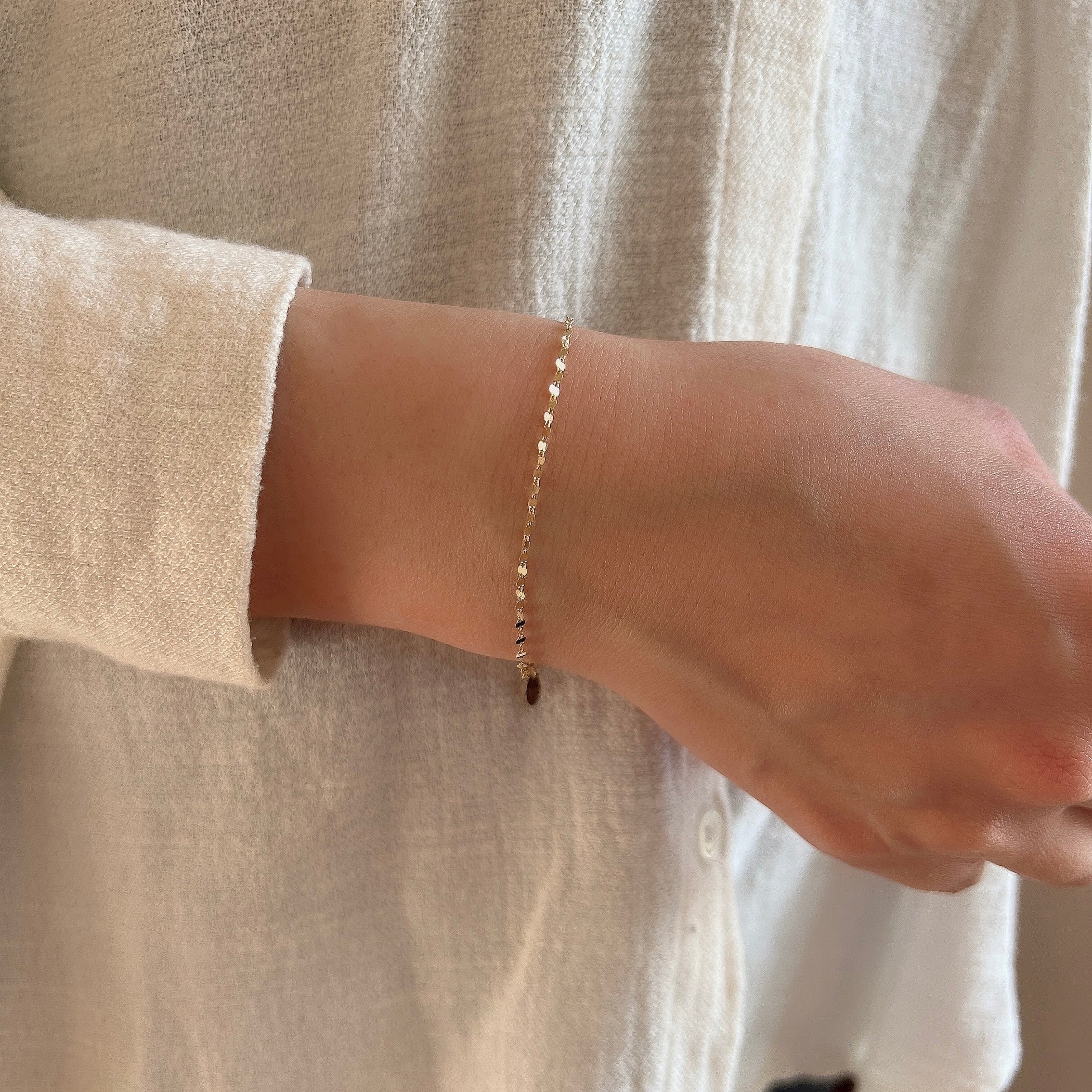 K18ペタルチェーンブレスレット