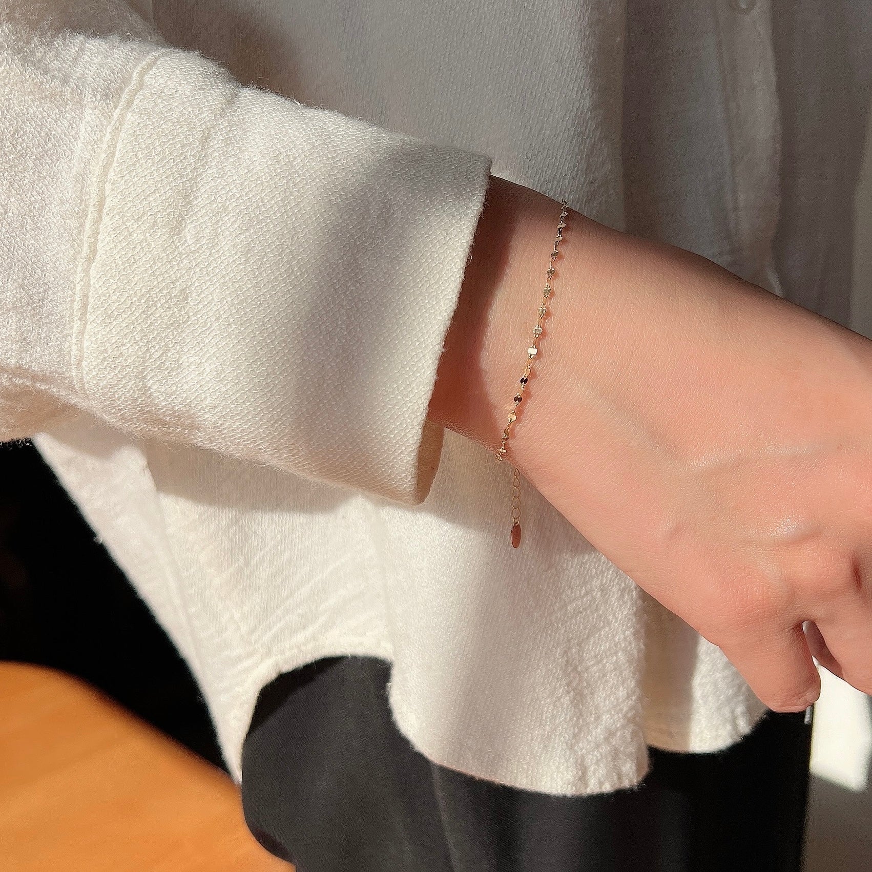 K18ペタルチェーンブレスレット