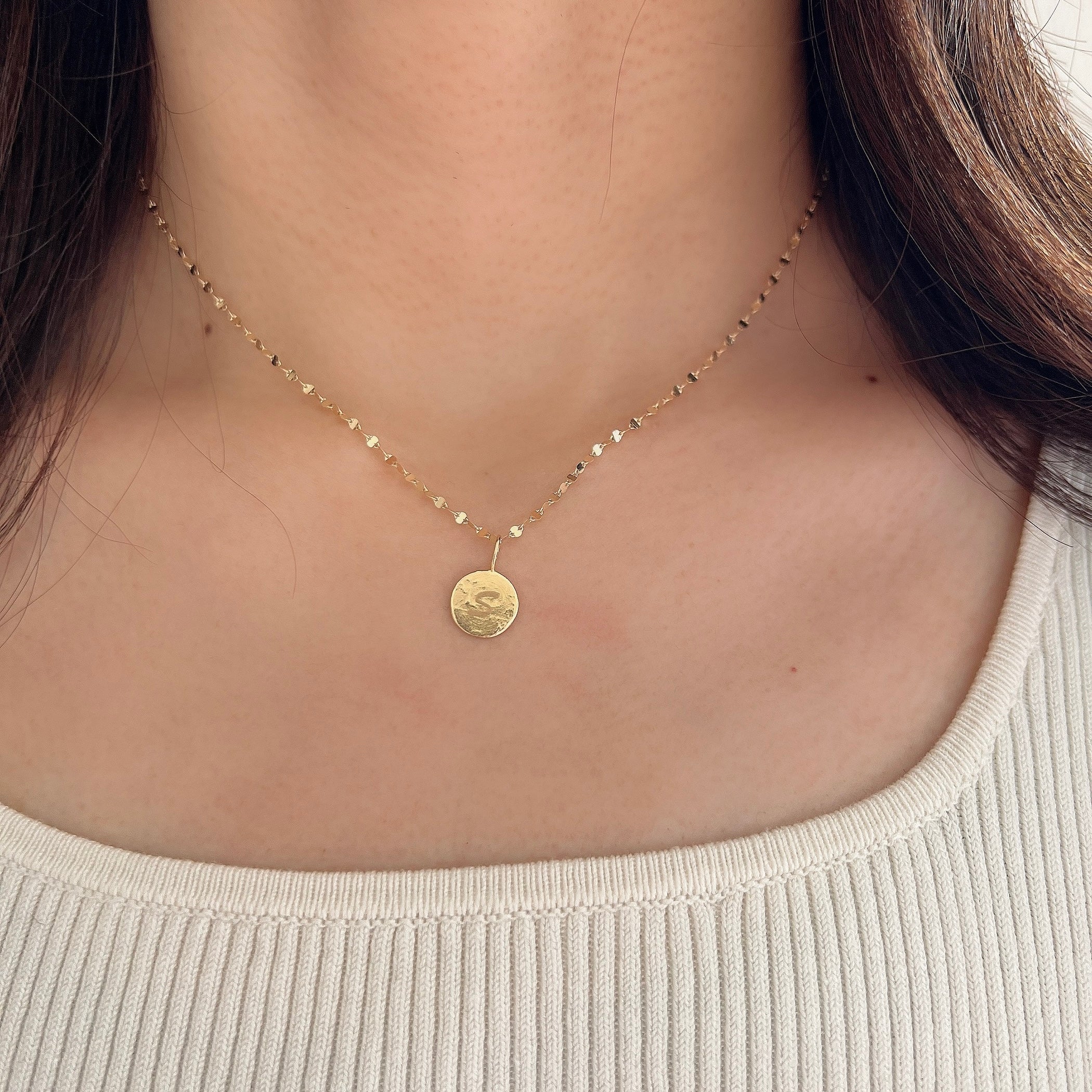 【受注生産品】K18イニシャルコインペンダントトップ