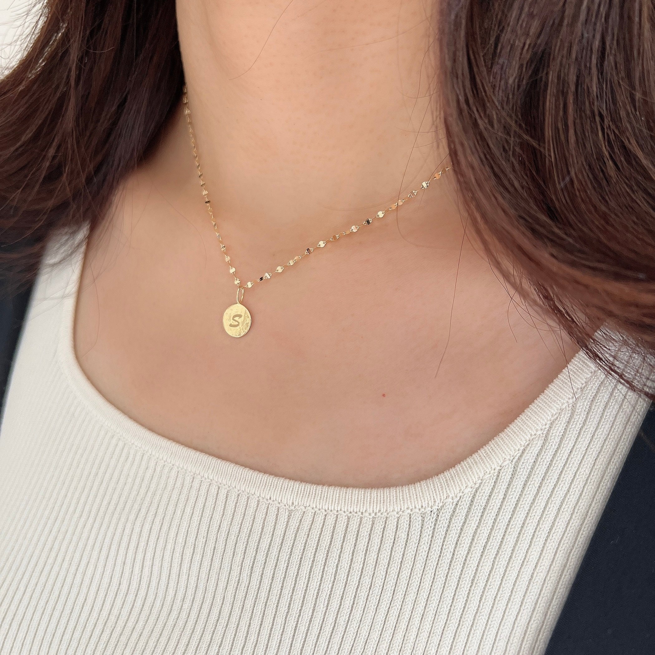 【受注生産品】K18イニシャルコインペンダントトップ