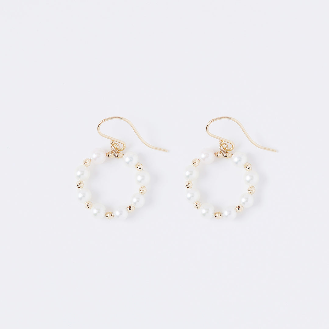 K18アコヤサークルピアス