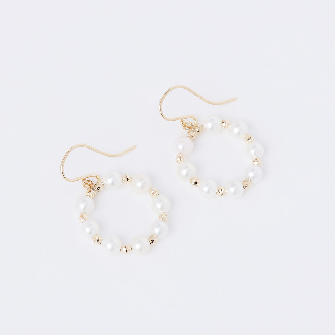 K18アコヤサークルピアス