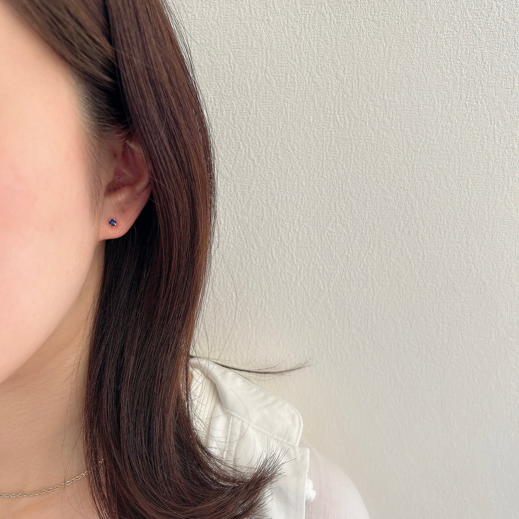 K18ブルーサファイアピアス