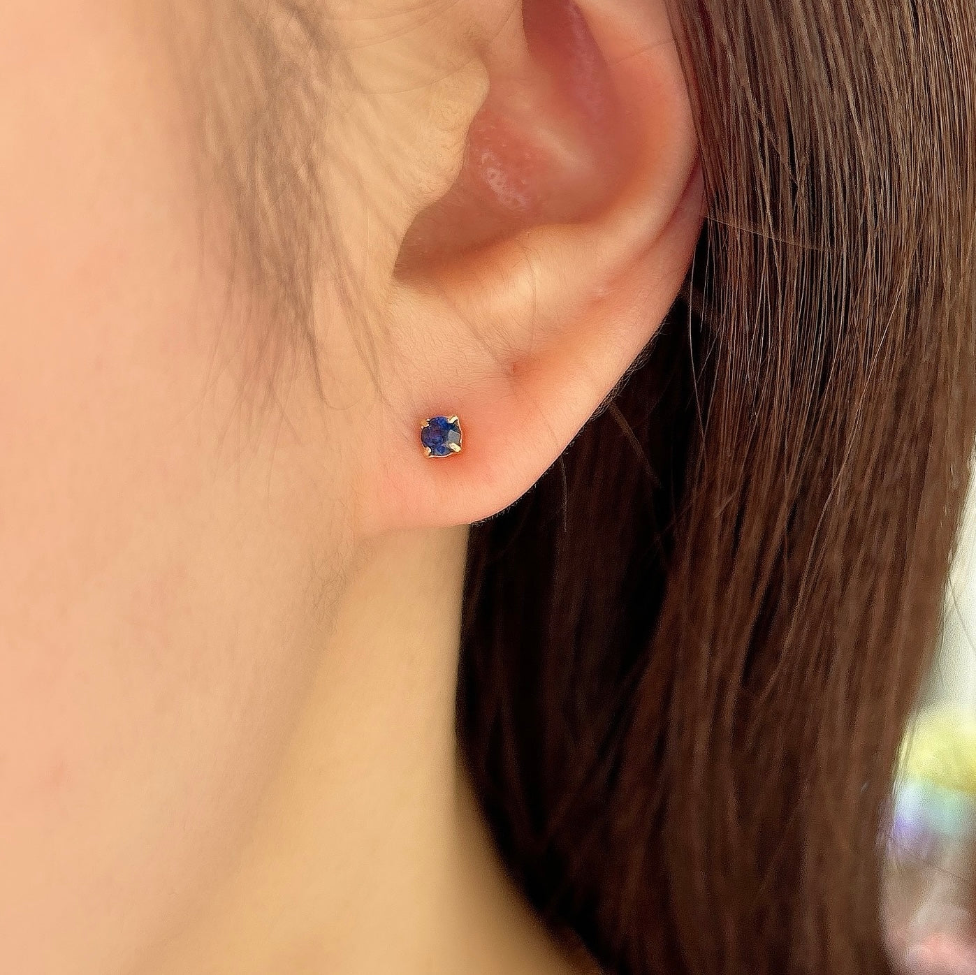 K18ブルーサファイアピアス