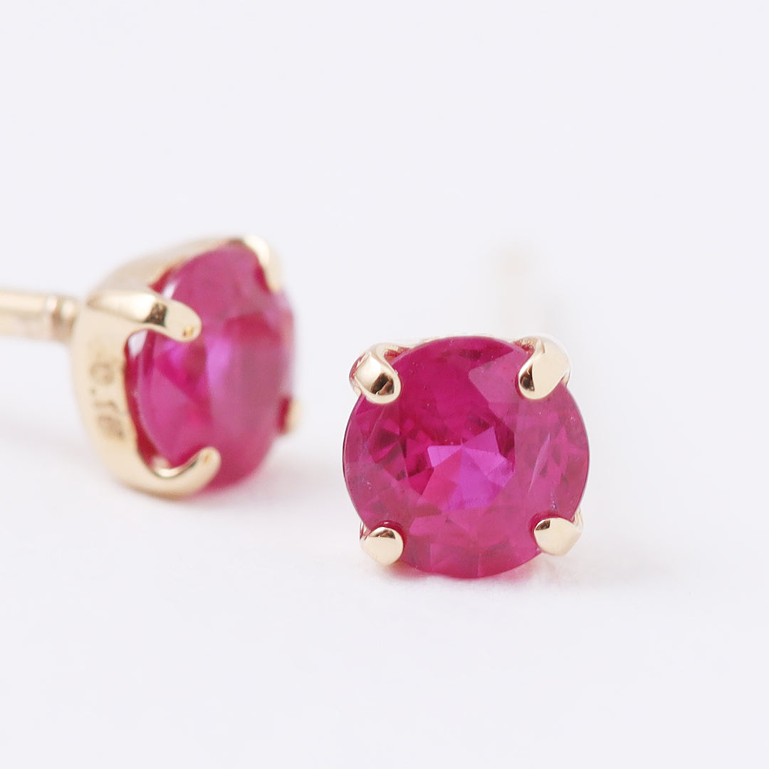 K18ルビーピアス